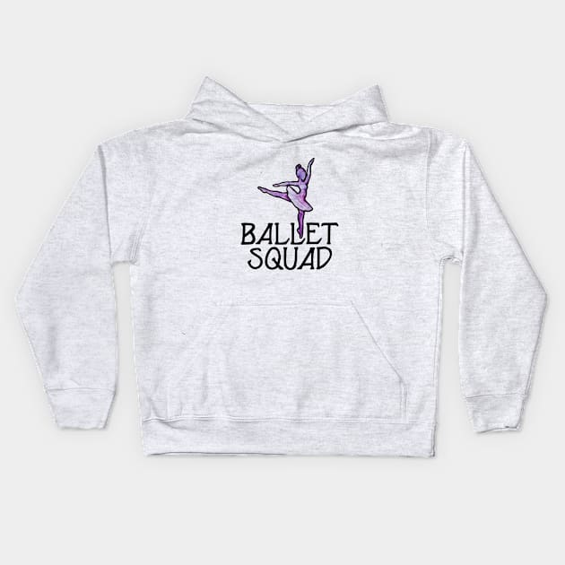 Ballet Squad Kids Hoodie by bubbsnugg